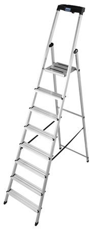 Image of Állólétra, 8 lépcsőfokos, alumínium, KRAUSE "Safety"
