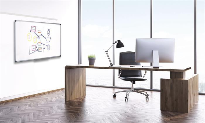 Image of Fehértábla, mágneses, zománcozott, 100x200 cm, alumínium keret, VICTORIA VISUAL
