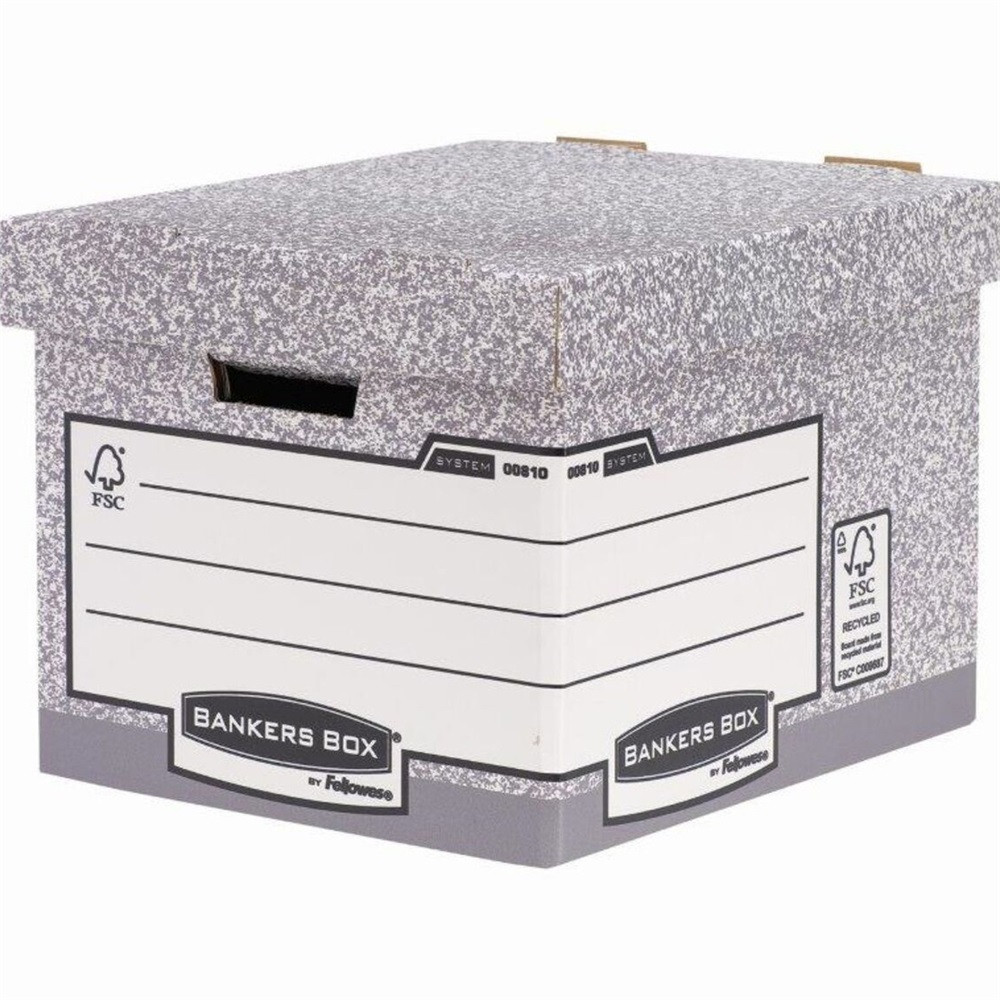 Image of Archiváló konténer, karton, standard, Fellowes® Bankers Box System, 10 db/csomag,