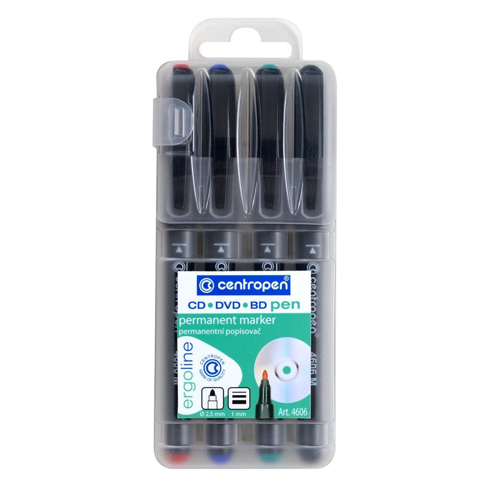 Image of Alkoholos marker 1mm, CD/DVD Liner M Centropen 4606 4-es klt
