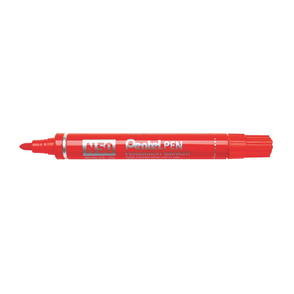 Image of Alkoholos marker fém testű 4,3mm kerek hegyű N50-BE Pentel Extreme piros