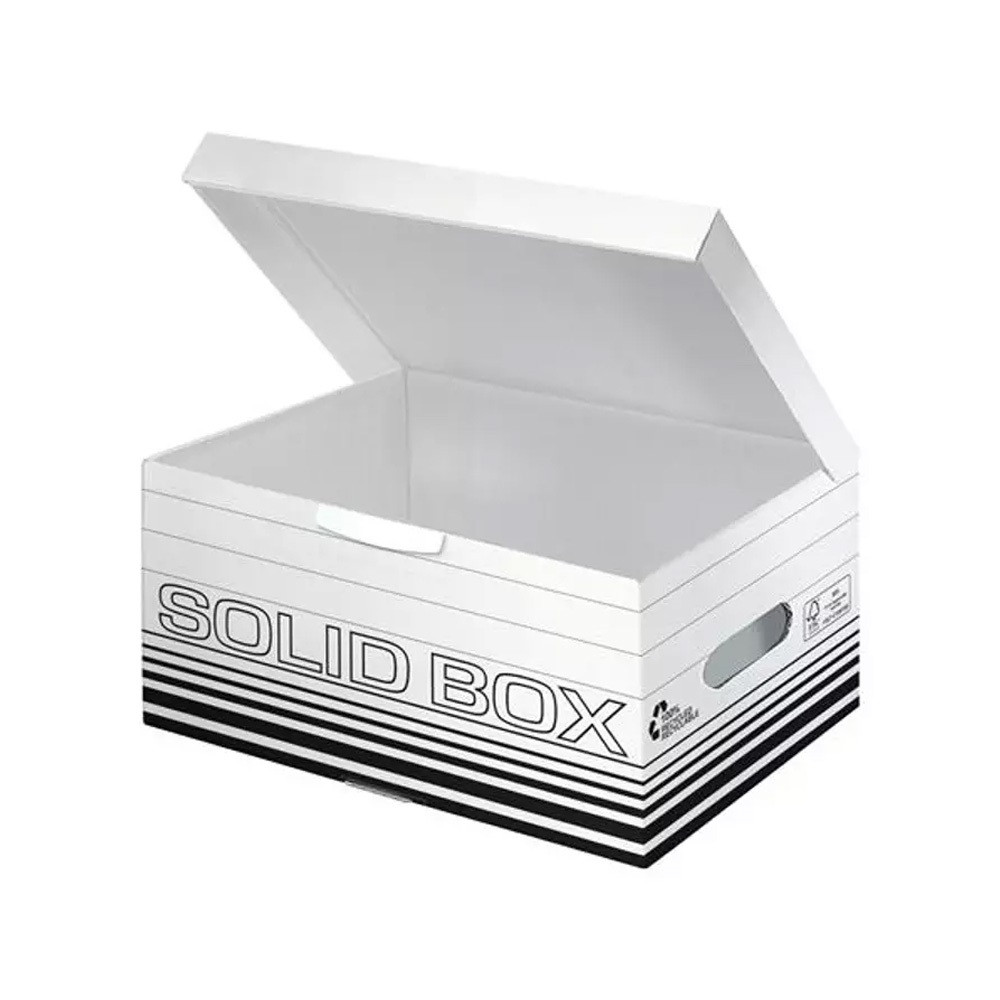 Image of Archiváló doboz S méret, felfelé nyíló tetővel Leitz Solid Box fehér