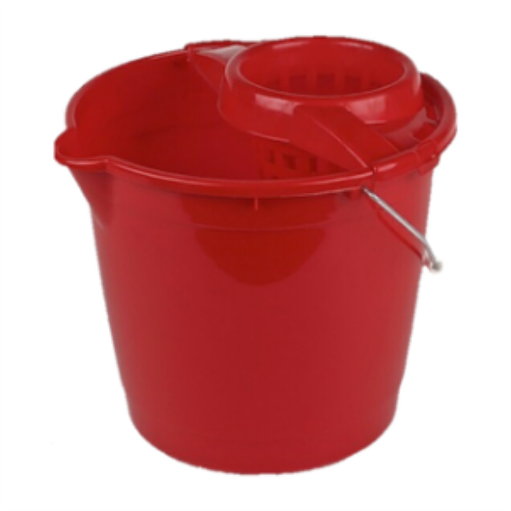 Image of Felmosó vödör 10 literes kerek csavaró kosárral Spring