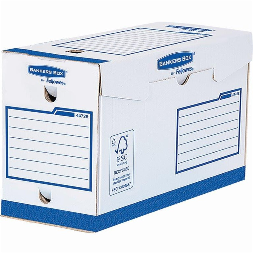 Image of Archiváló doboz Extra erős, A4+, 150mm, Fellowes® Bankers Box Basic, 20 db/csomag, kék/fehér