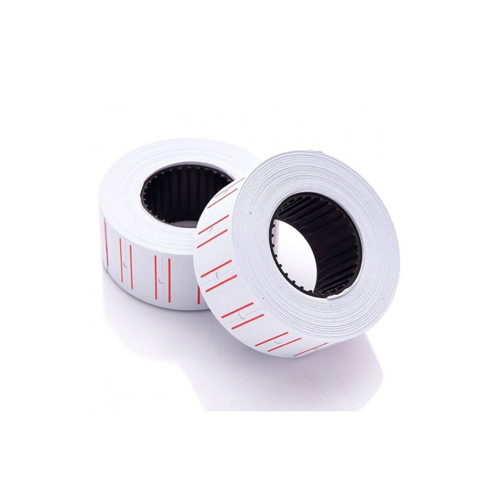 Image of Árazószalag 22x12mm, fehér piros vonallal 25 tekercs/karton, MOTEX