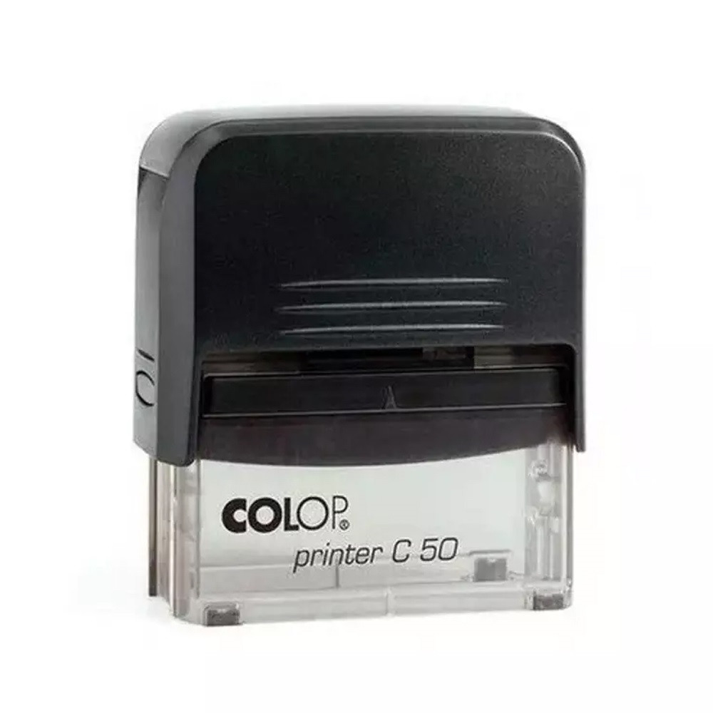 Image of Bélyegző C50 Printer Colop átlátszó fekete ház/fekete párna