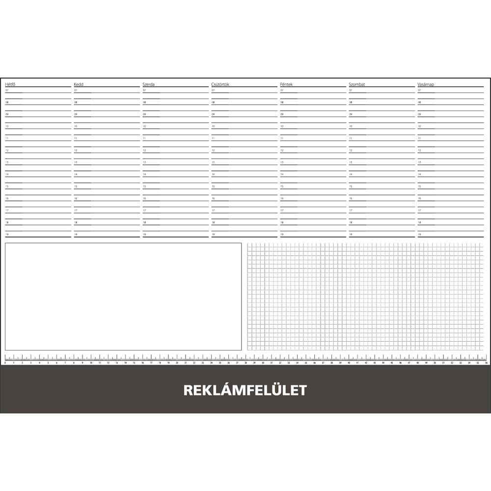 Image of Asztali könyöklő fehér lapokkal fekete műbőrcsíkkal 570 x 390 mm Realsystem 2025.