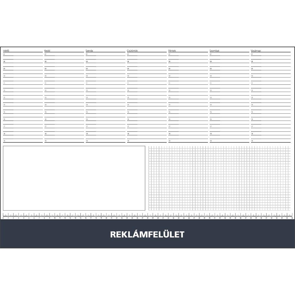 Image of Asztali könyöklő fehér lapokkal kék műbőrcsíkkal 570 x 390 mm Realsystem 2025.
