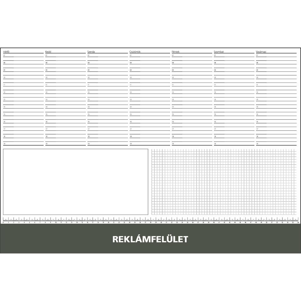 Image of Asztali könyöklő fehér lapokkal zöld műbőrcsíkkal 570 x 390 mm Realsystem 2025.