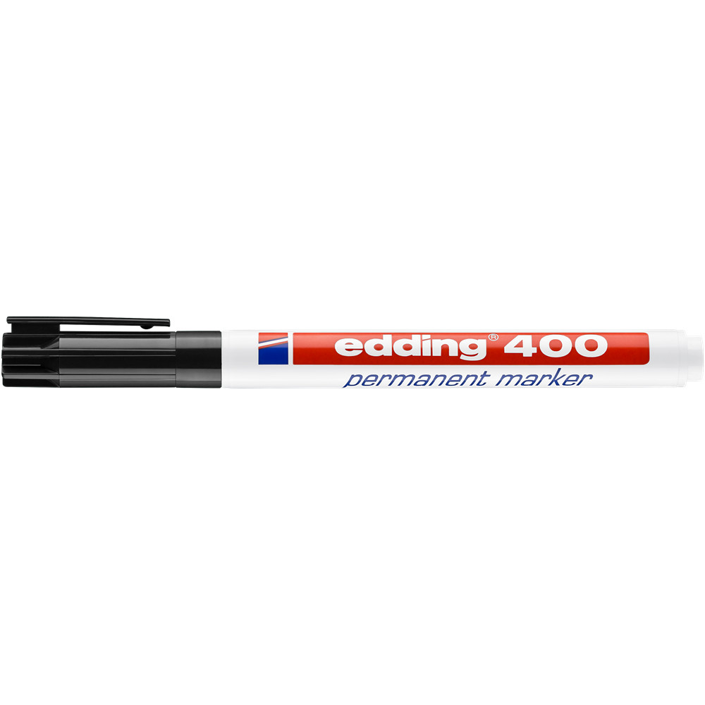 Image of Alkoholos marker 1 mm, kerek hegyű, Edding 400 fekete