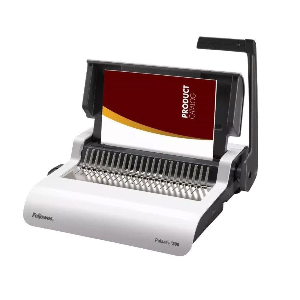 Image of Spirálozógép, műanyag spirálkötéshez, manuális, 300lap, Fellowes® Pulsar+