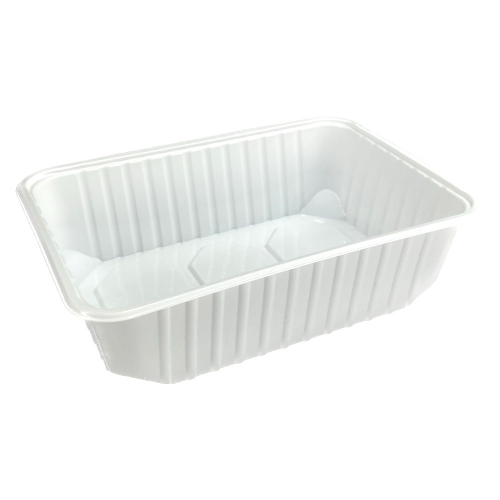 Image of Doboz szögletes alj PP 750 ml fehér 50 db/csomag