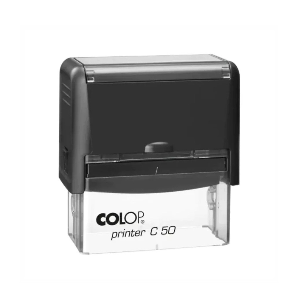 Image of Bélyegző C50 Colop átlátszó fekete ház/natúr párna