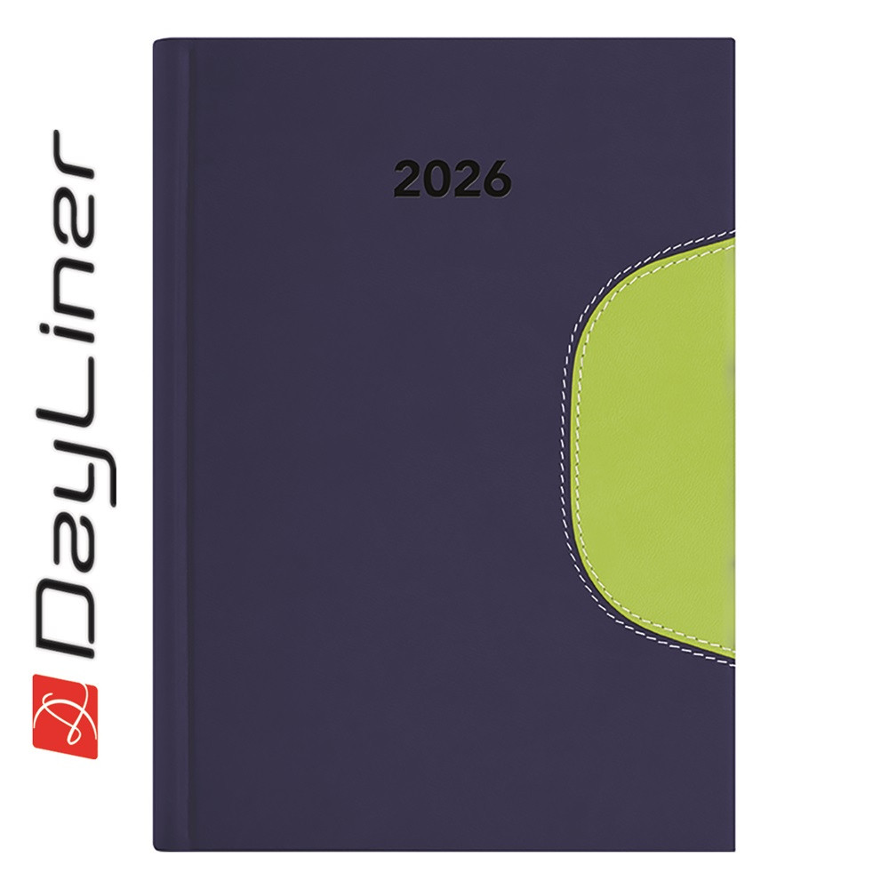 Image of Határidőnapló Memphis B5 heti, fehér lapokkal kék-zöld Dayliner 2026.