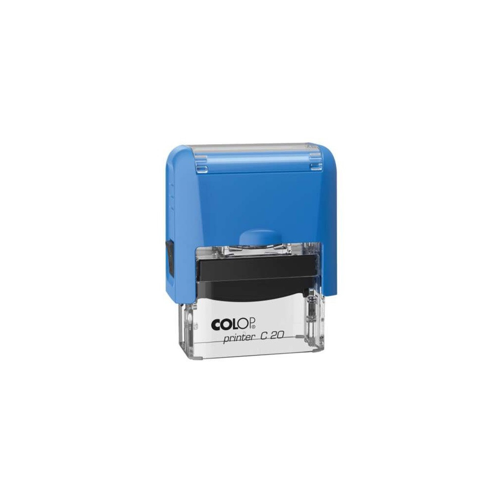 Image of Bélyegző Printer Colop Pocket Stamp 20 kék átlátszó ház kék párna