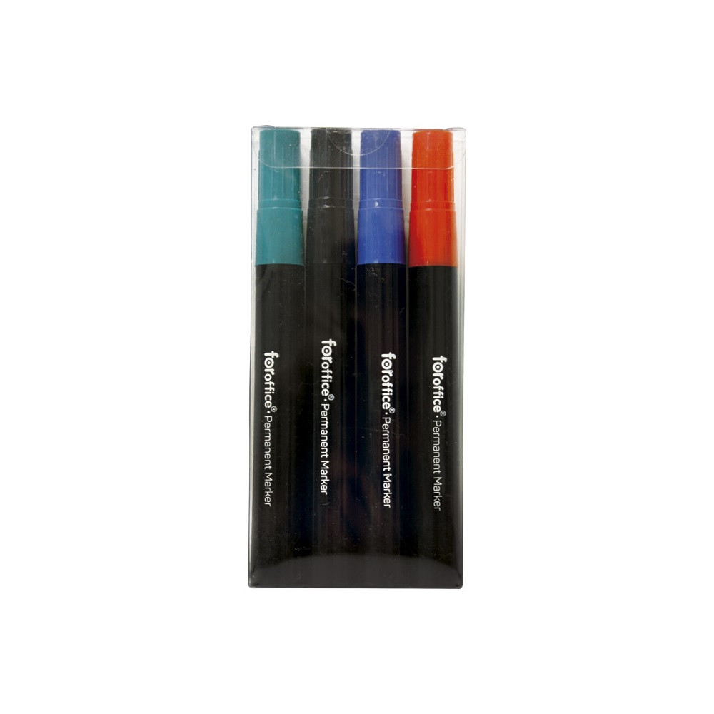 Image of Alkoholos marker Foroffice, kerek hegyű hegyű, 1,5-3mm, 4 db-os készlet,
