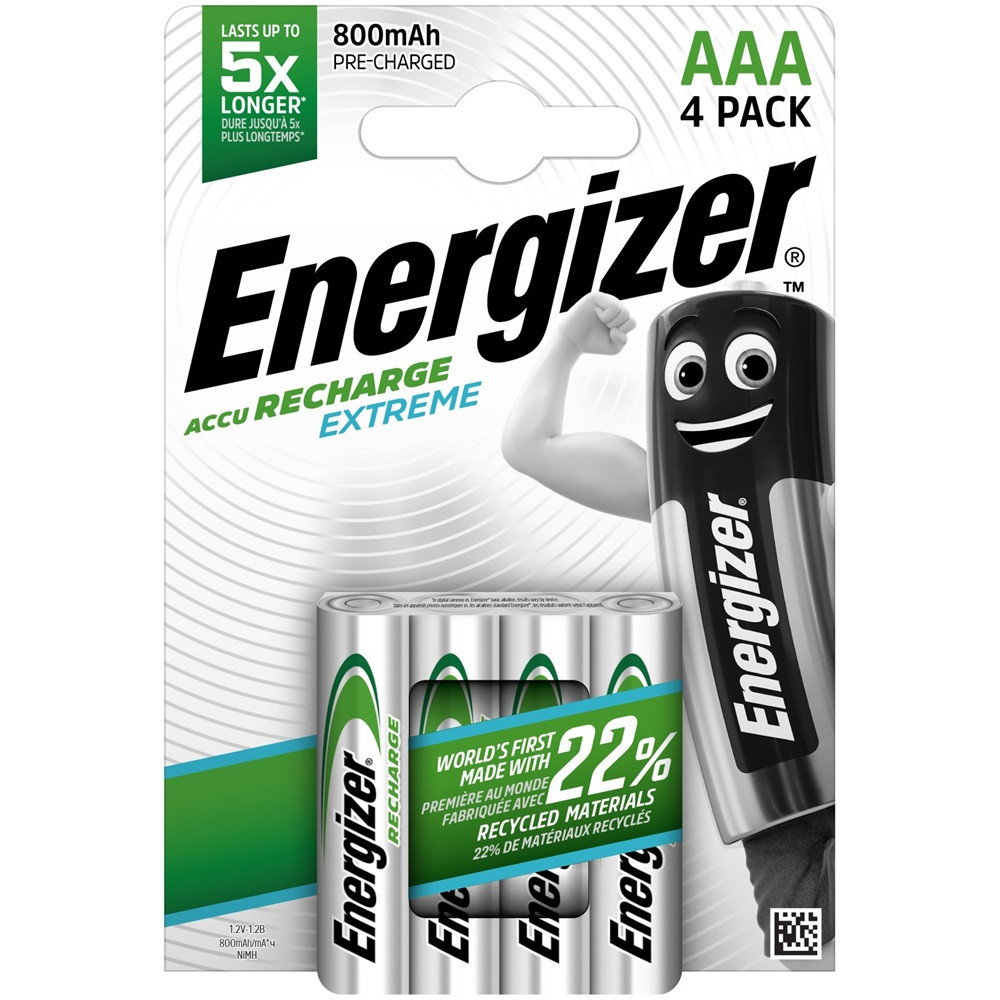 Image of Akkumulátor AAA mikro 800mAh Extreme 4 db/csomag, Energizer