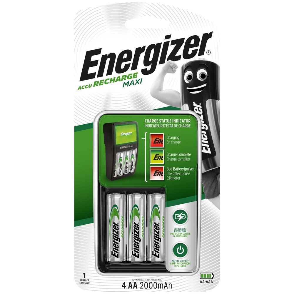 Image of Akkutöltő Quattro Maxi + 4 db AA ceruza 2000mAh, Energizer