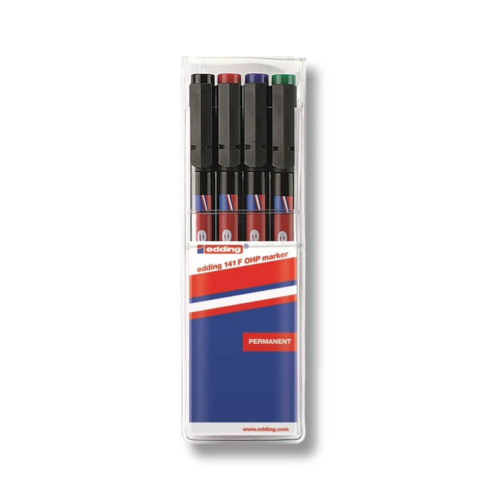 Image of Alkoholos marker készlet 0,6mm, 141F OHP Edding 4 klf. szín