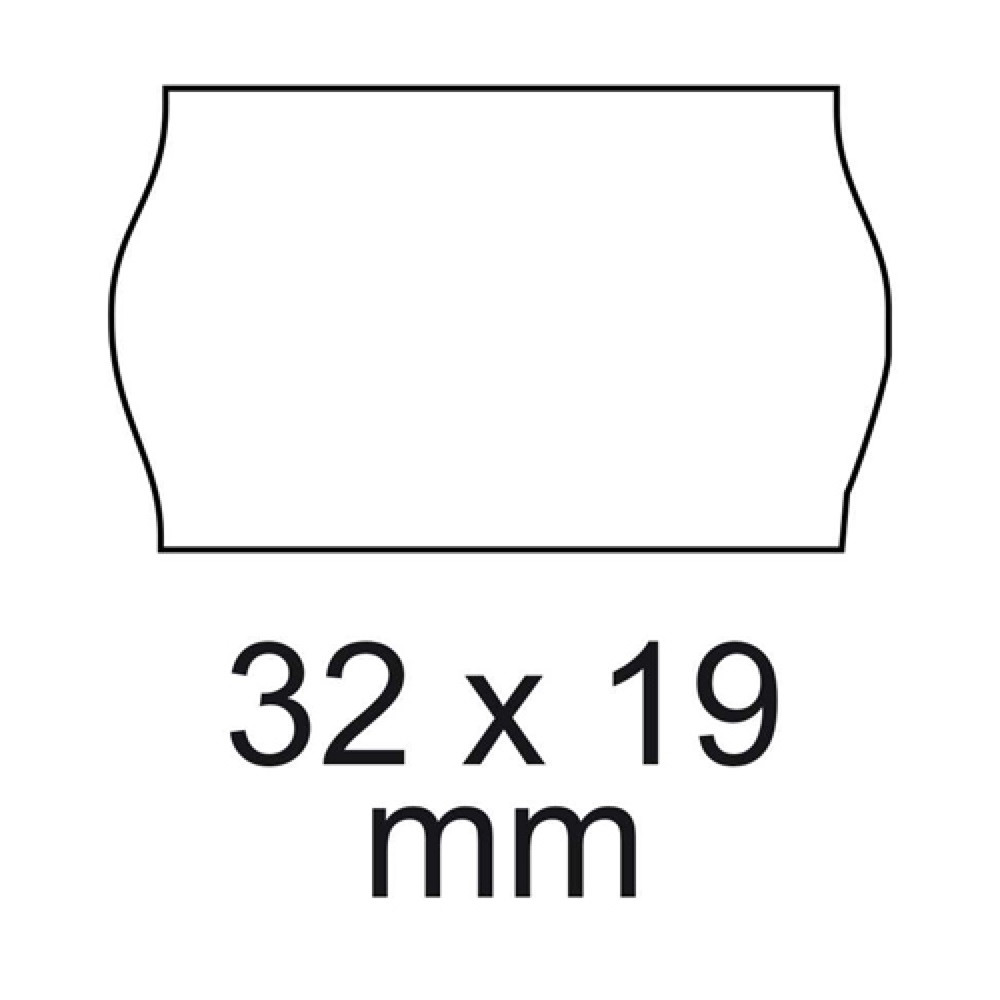 Image of Árazószalag 32x19mm, stancolt 10 tekercs/csomag, Bluering®, fehér