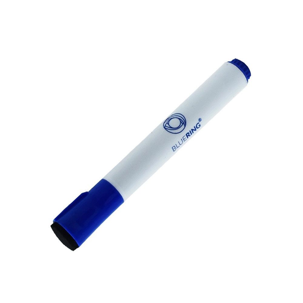 Táblamarker 3mm, mágneses, táblatörlővel multifunkciós Bluering kék
