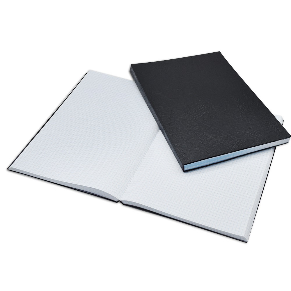 Image of Beírókönyv A4, 200lap fekete PVC borító, Bluering® kockás