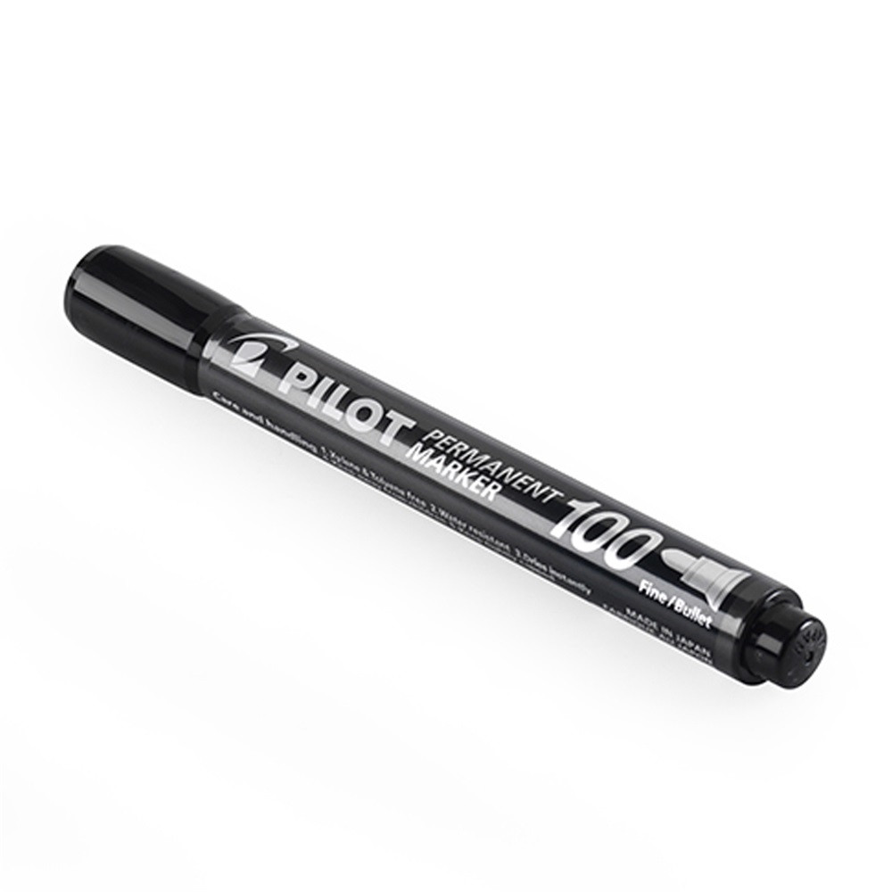 Image of Alkoholos marker M 1mm, kerek hegyű, Pilot 100 fekete