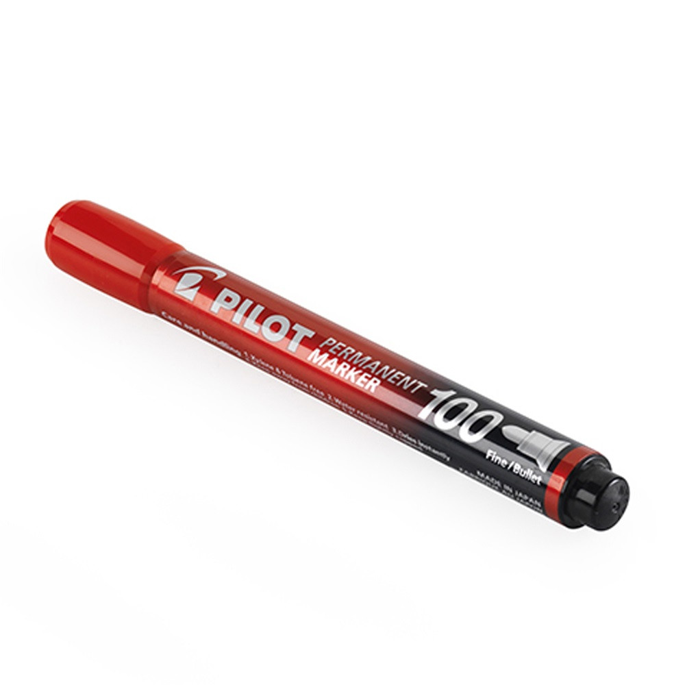 Image of Alkoholos marker 1mm, kerek hegyű, Pilot 100 piros